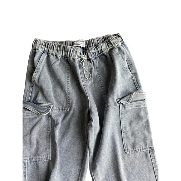 Vanilla Star Cozy Denim Joggers Size Small - Picture 2 of 4